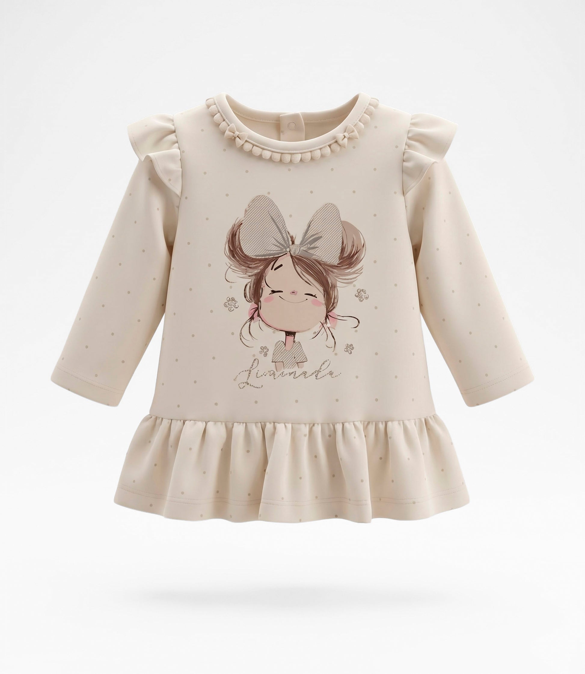 Conjunto recién nacida con puntos 0 meses / Beige