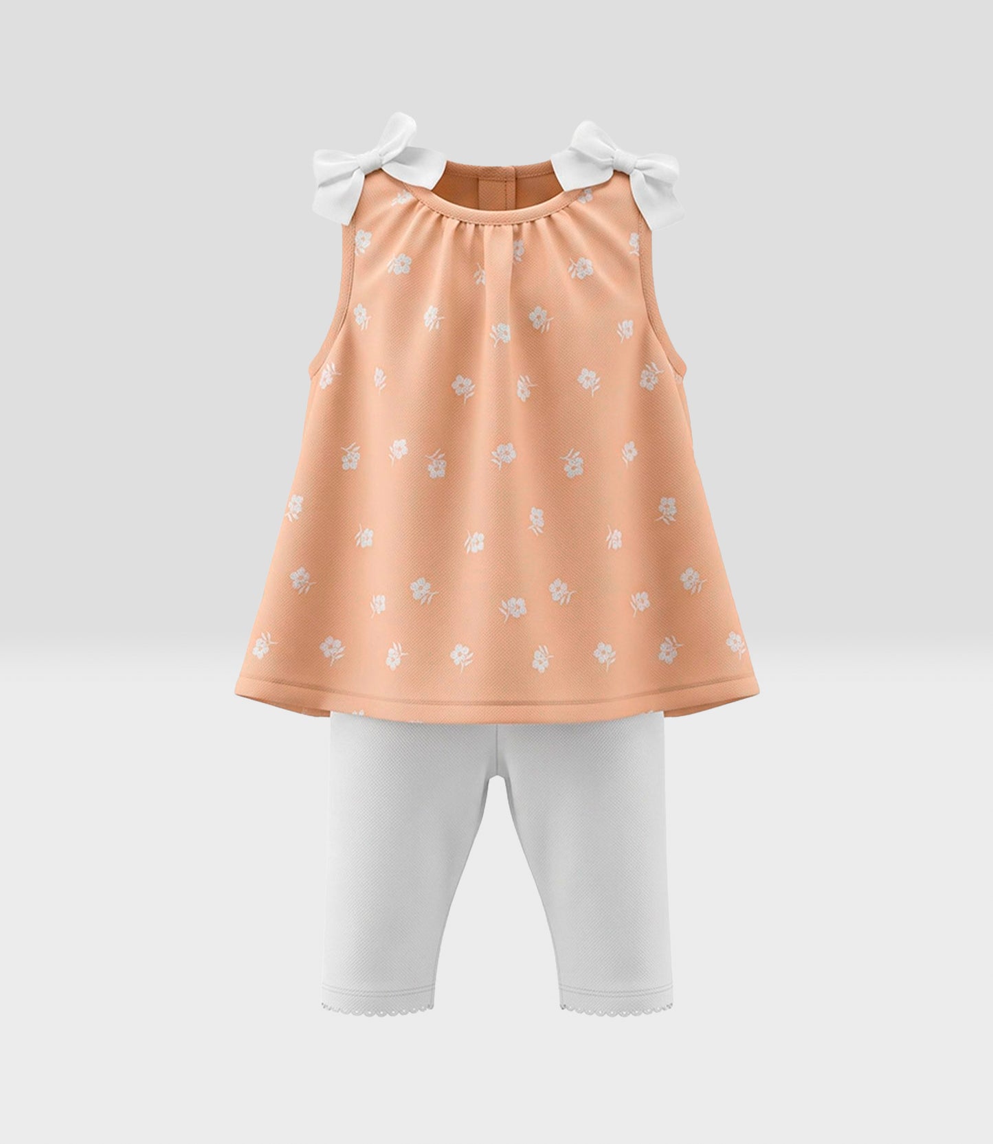 Conjunto recién nacida con flores 0 meses / Beige