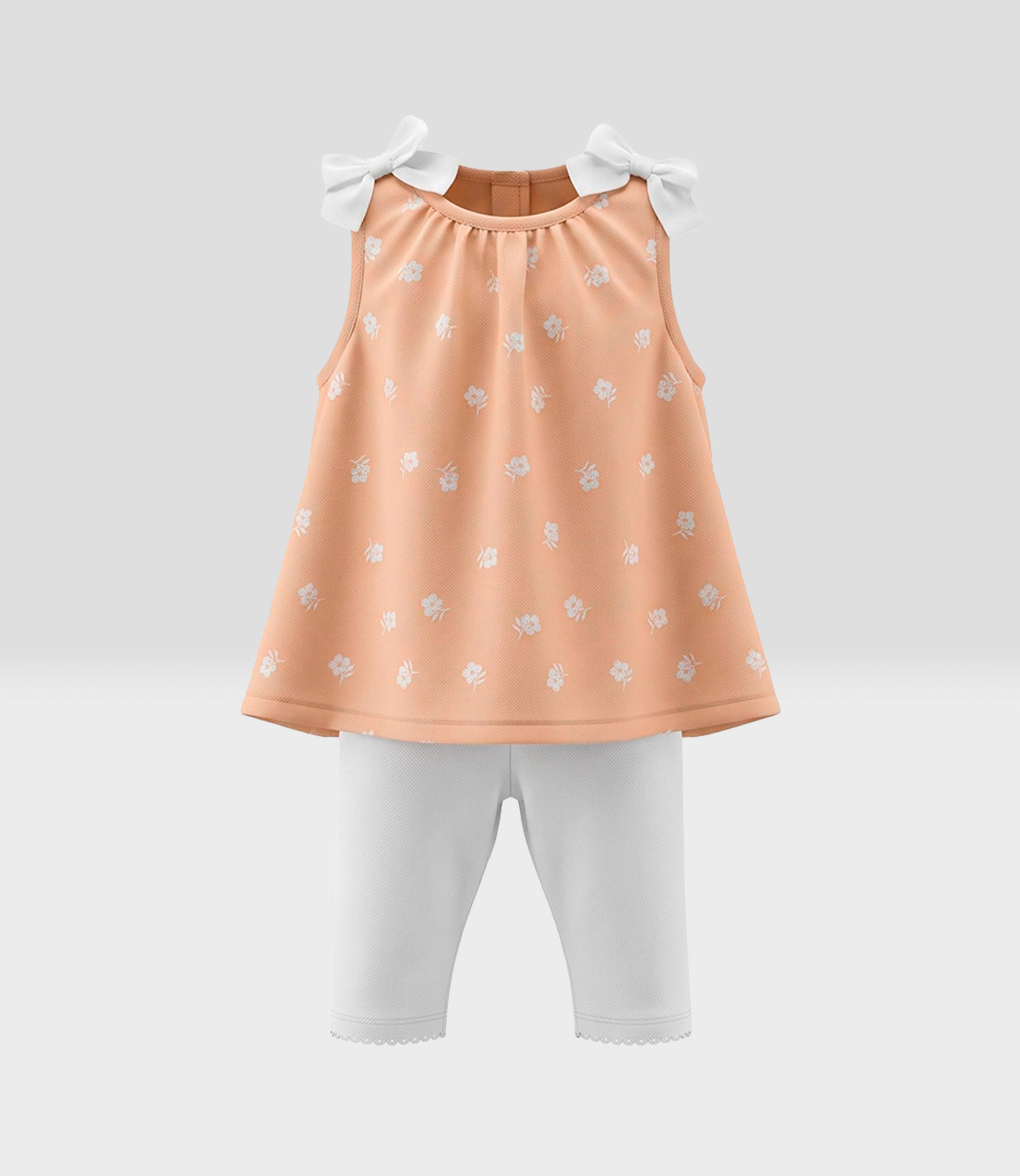 Conjunto recién nacida con flores 0 meses / Beige