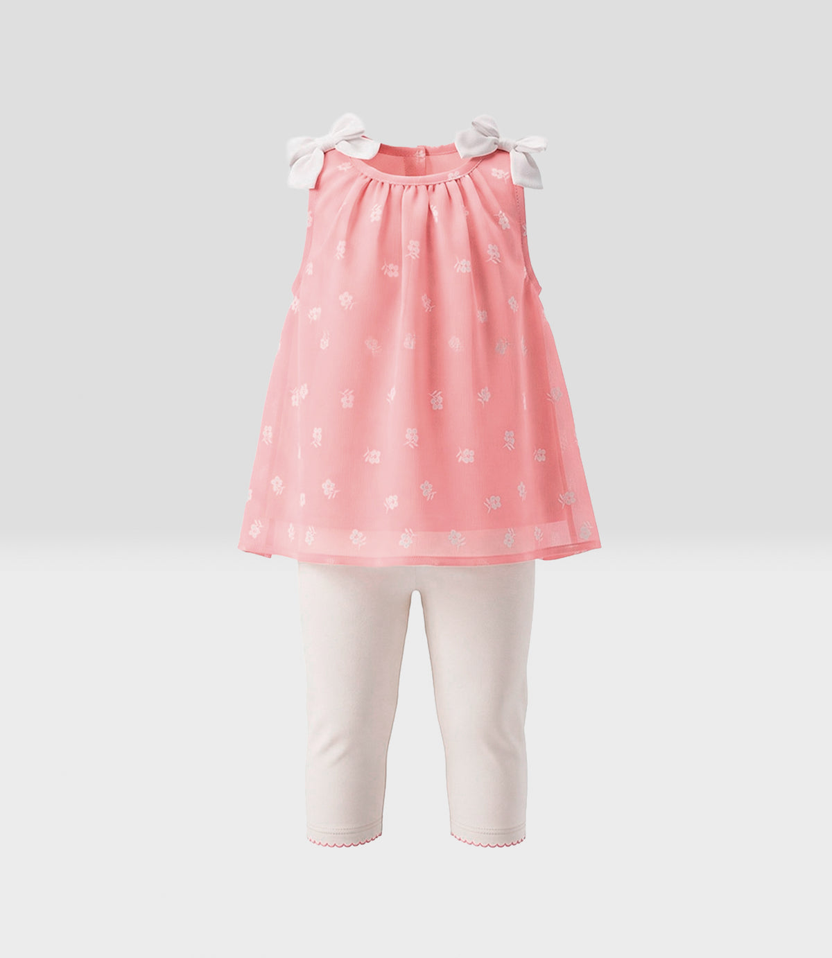 Conjunto recién nacida con flores 0 meses / Coral