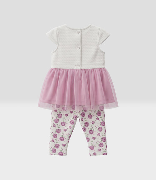 Conjunto recién nacida con tull 0 meses / Rosado