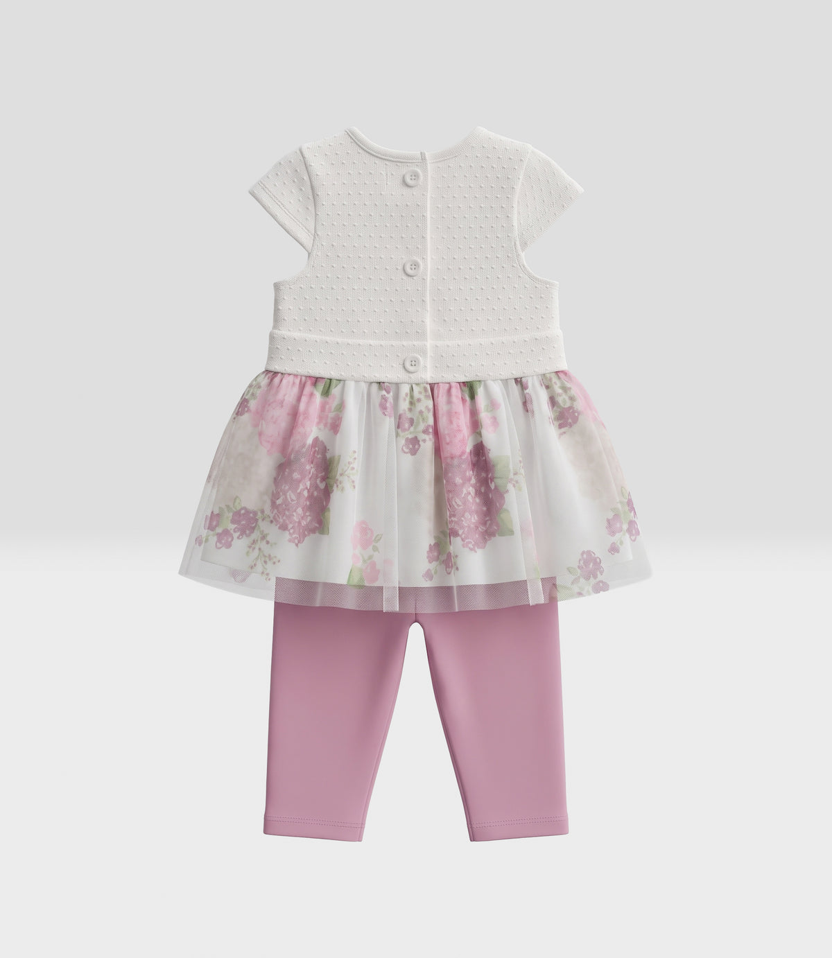 Conjunto recién nacida con tull 0 meses / Crudo