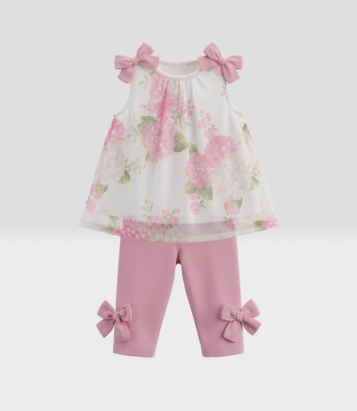 Conjunto recién nacida con flores 0 meses / Rosado