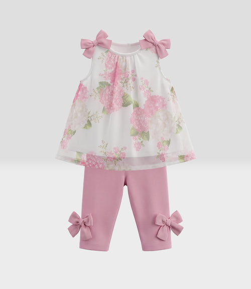 Conjunto recién nacida con flores 0 meses / Rosado