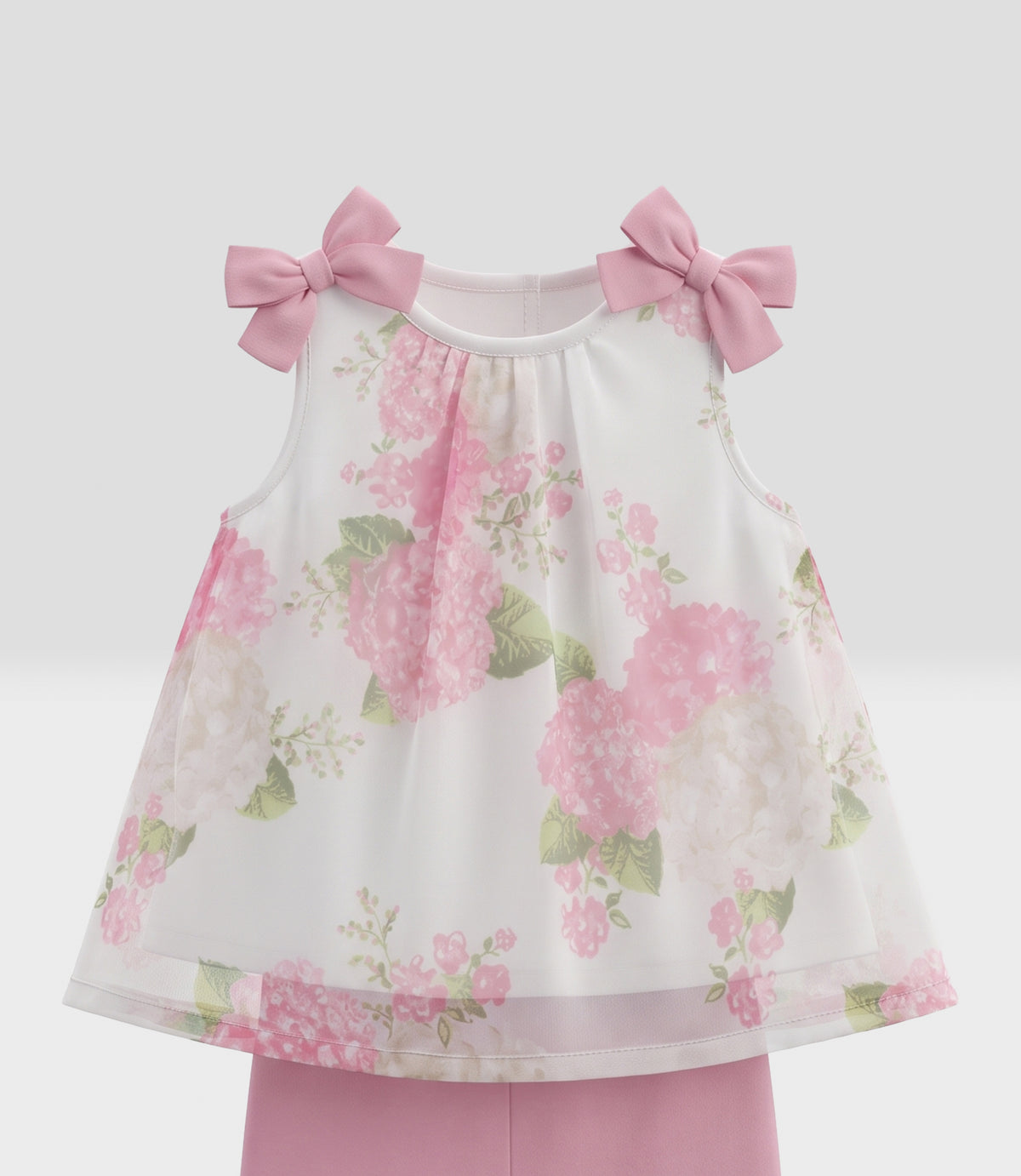 Conjunto recién nacida con flores 0 meses / Rosado