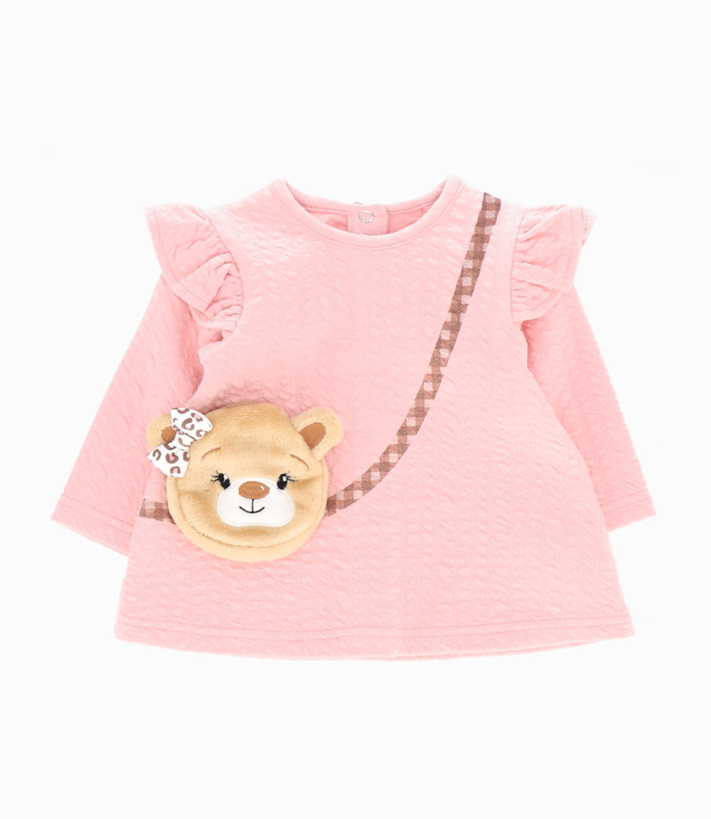 Conjunto Recién Nacida De Polera Y Calzas 0 meses / Rosado