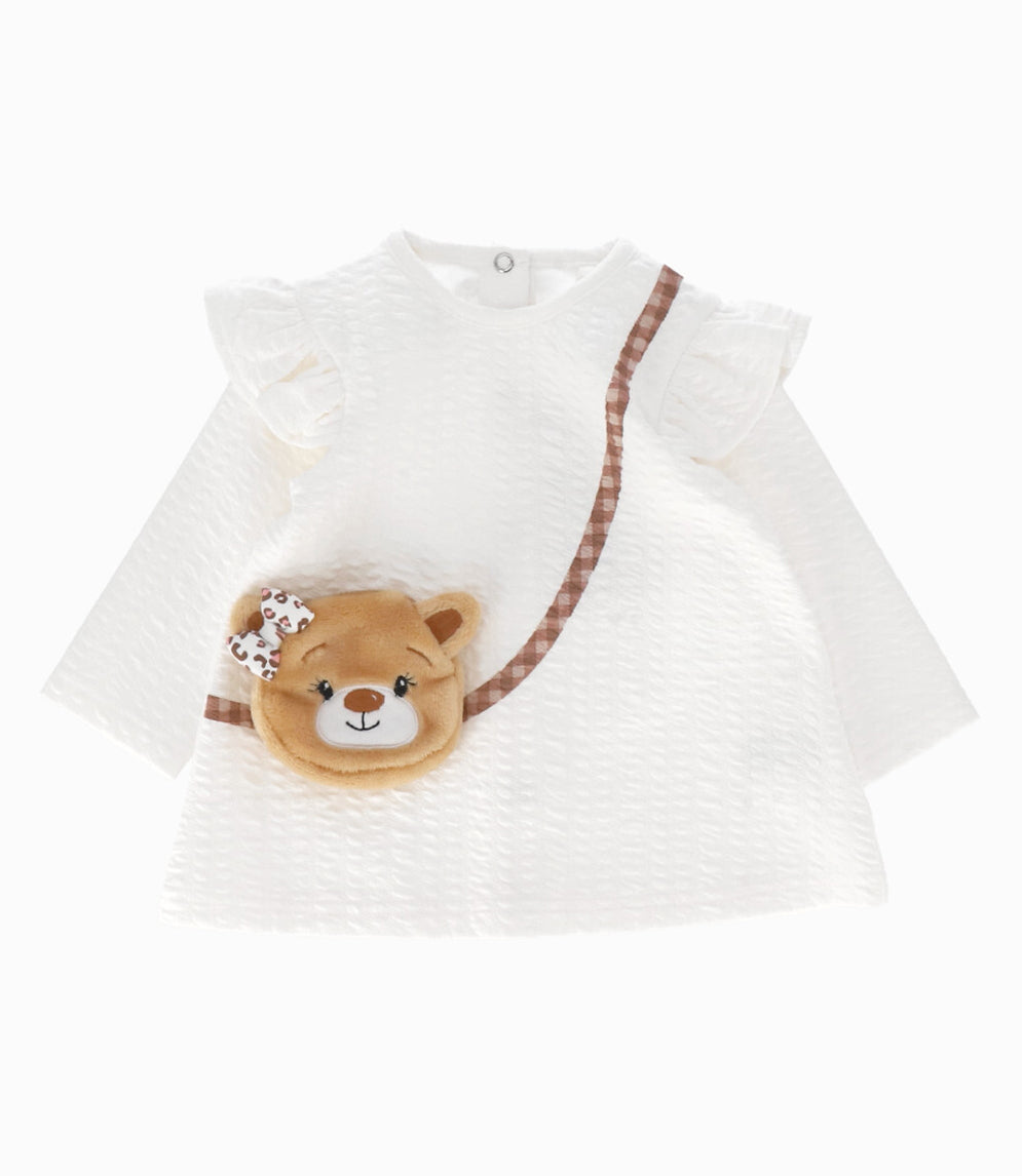 Conjunto Recién Nacida De Polera Y Calzas 0 meses / Blanco