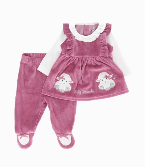 Conjunto recién nacida con vuelos 0 meses / Burdeo