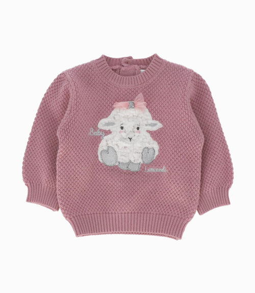 Conjunto recién nacida tejido 0 meses / Palo Rosa