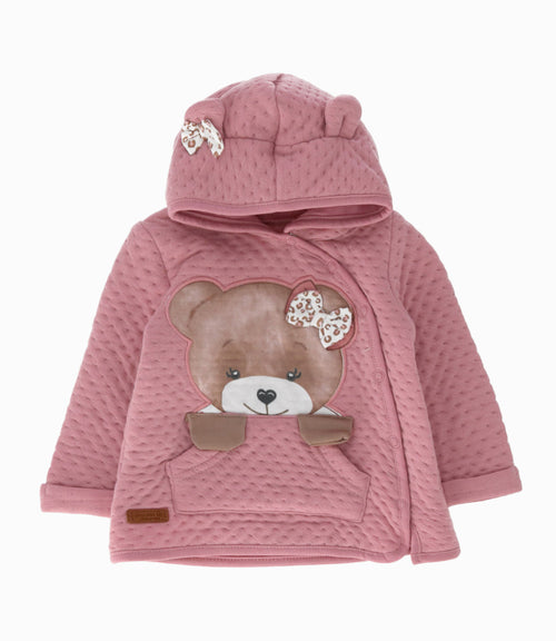Conjunto recién nacida con osito 0 meses / Palo Rosa