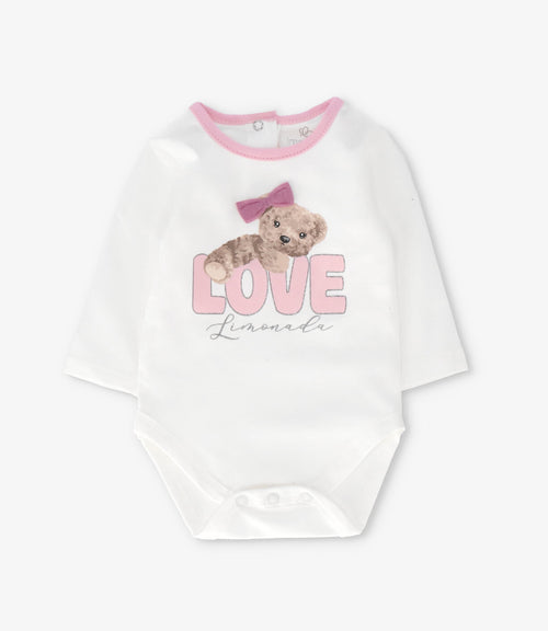 Conjunto recién nacida con oso