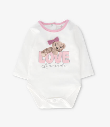 Conjunto recién nacida con oso