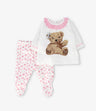Conjunto recién nacida con oso