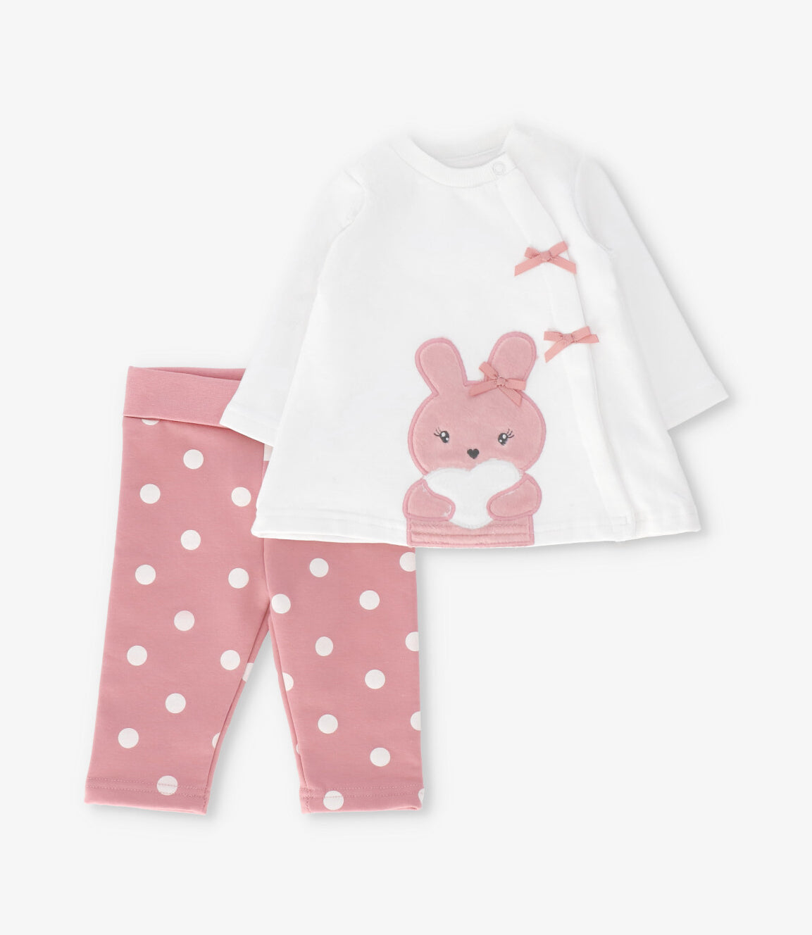 Conjunto recién nacida con conejo 0 meses / Crudo