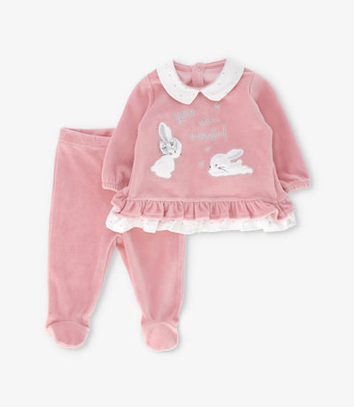 Conjunto recién nacida con conejos 0 meses / Rosado