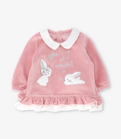 Conjunto recién nacida con conejos 0 meses / Rosado