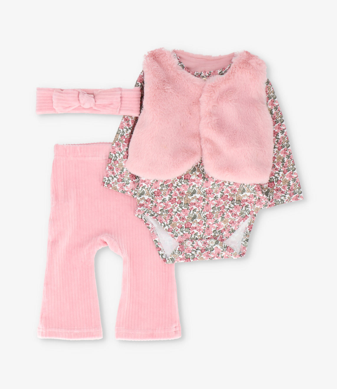 Conjunto recién nacida 4 piezas 0 meses / Rosado