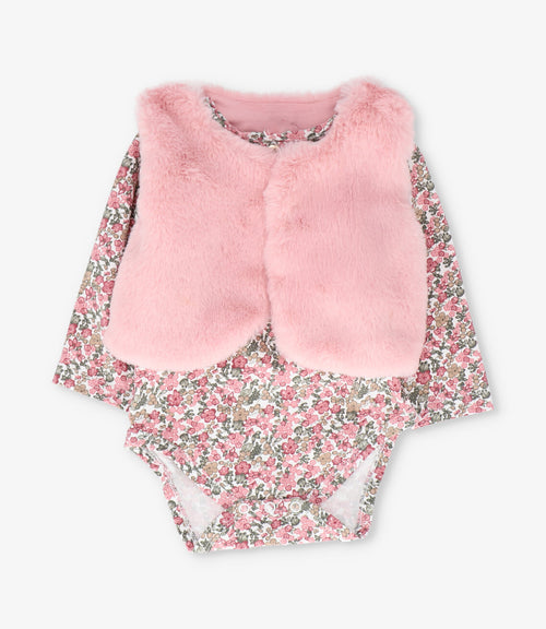 Conjunto recién nacida 4 piezas 0 meses / Rosado