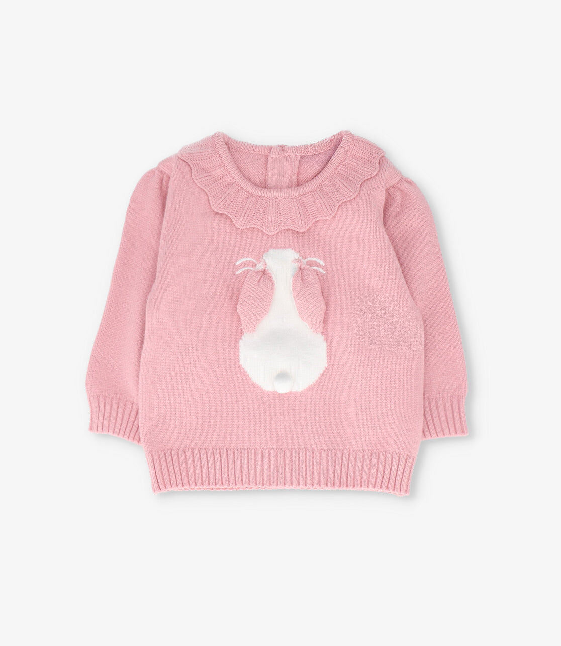 Conjunto recién nacida tejido con conejo 0 meses / Rosado