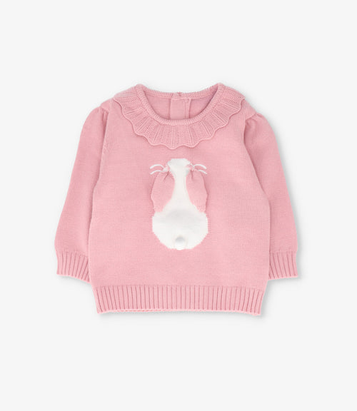 Conjunto recién nacida tejido con conejo 0 meses / Rosado