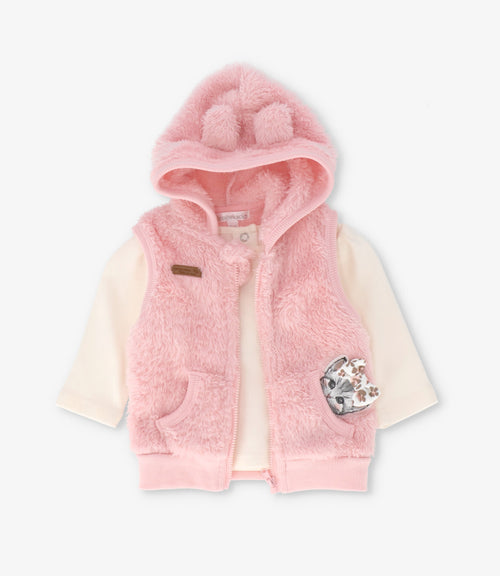 Conjunto recien nacida animal print 0 meses / Rosado