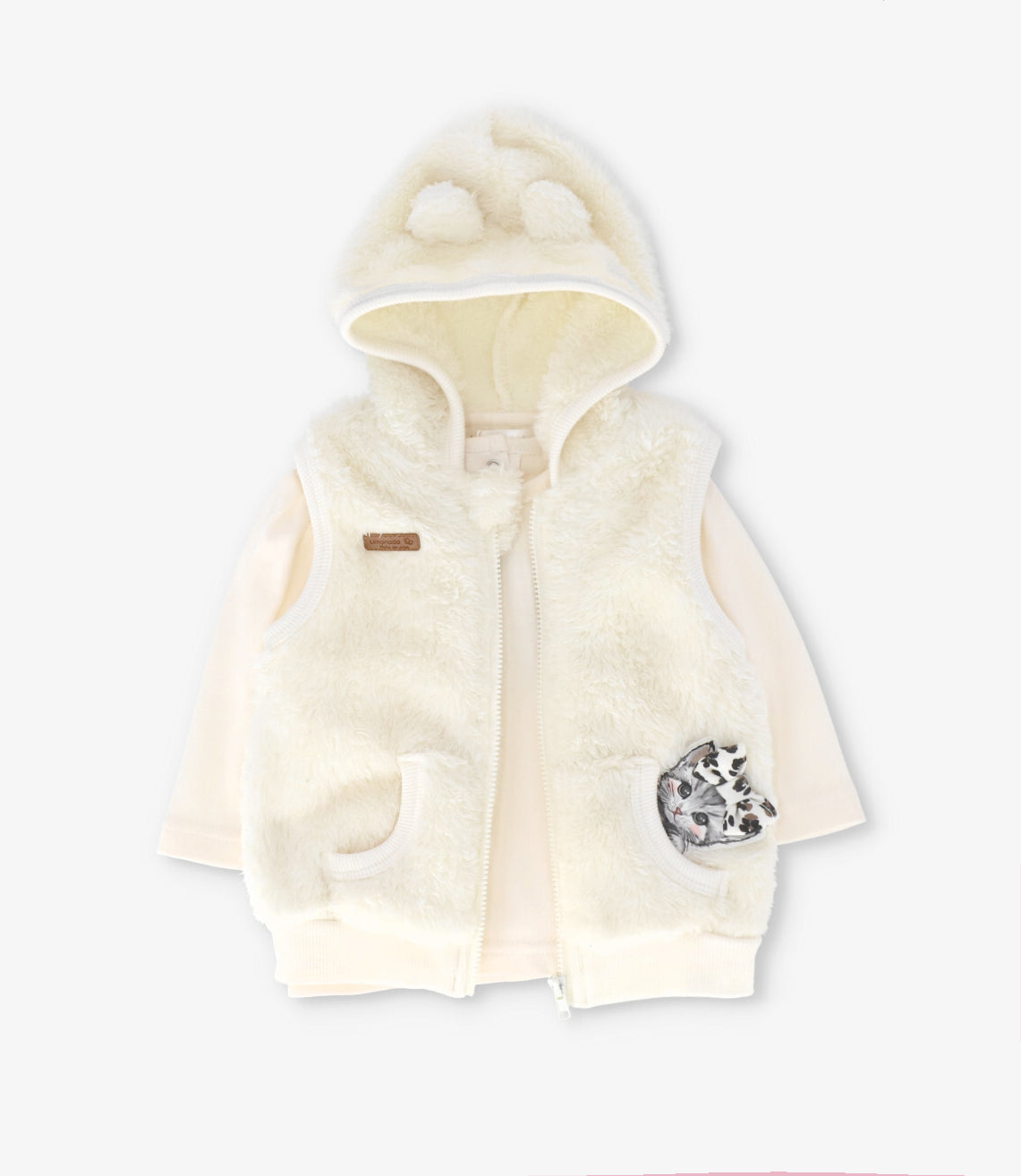 Conjunto recien nacida animal print 0 meses / Crudo