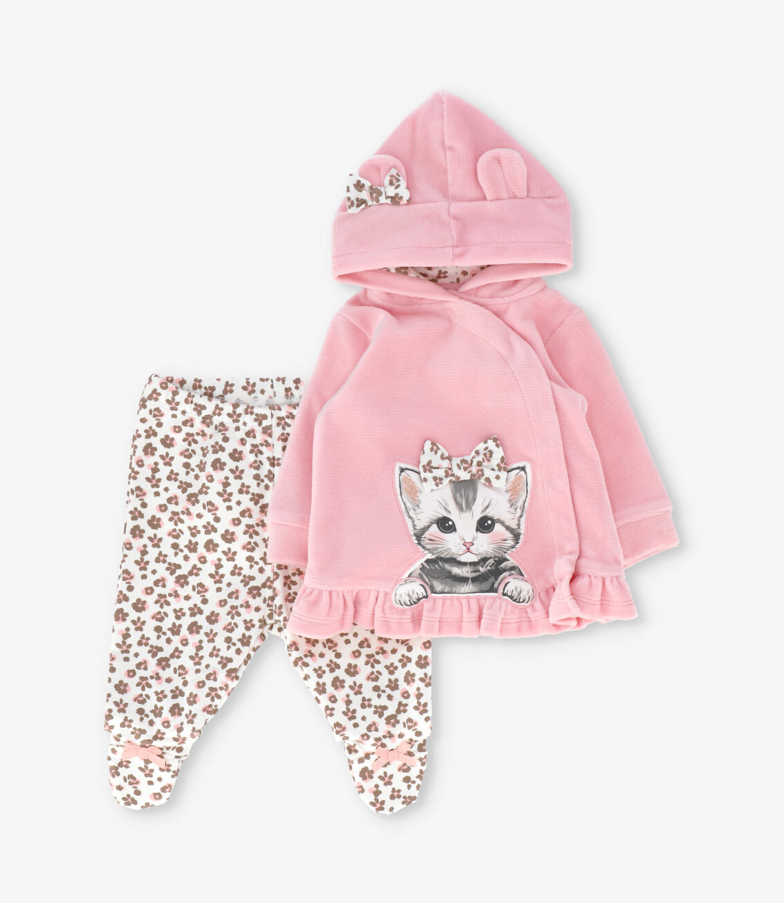 Conjunto recién nacida animal print
