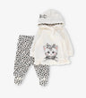 Conjunto recién nacida animal print