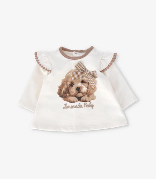 Conjunto recién nacida con perro 0 meses / Beige
