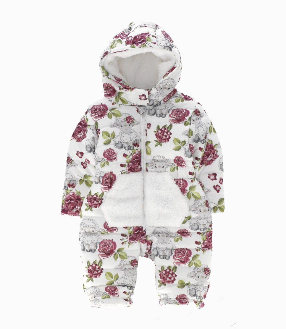 Saquito recién nacida floreado 0 meses / Blanco