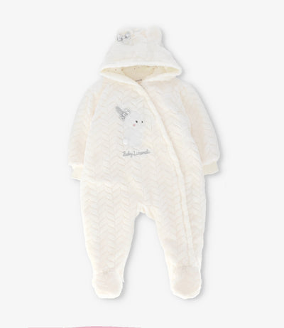 Saquito recién nacida trenzado con conejo 0 meses / Crudo