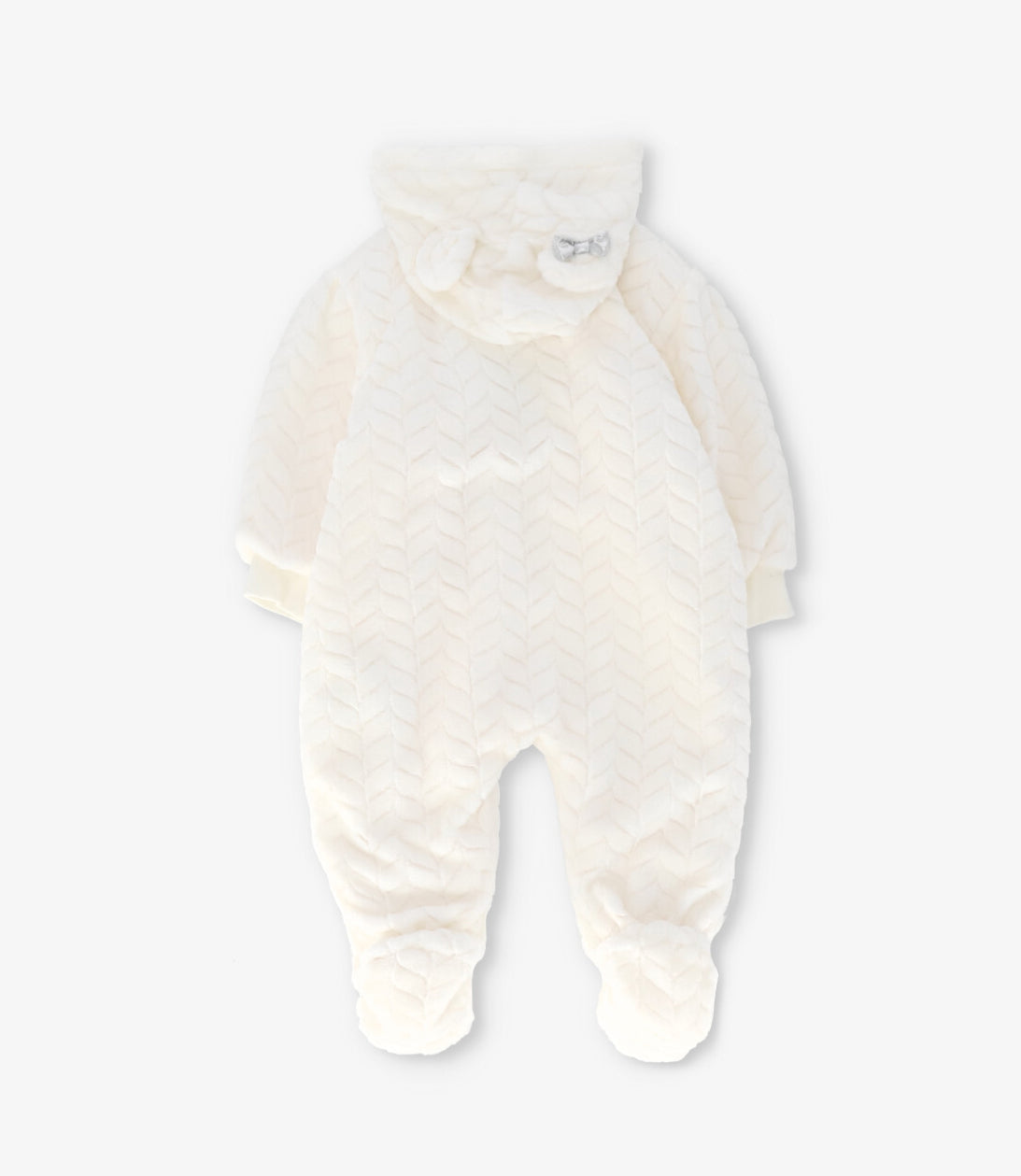 Saquito recién nacida trenzado con conejo 0 meses / Crudo