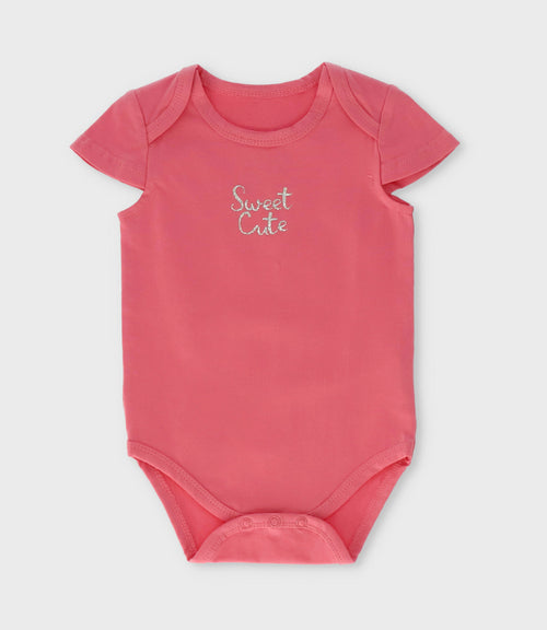 Pack body recién nacida 3 unidades 0 meses / Coral