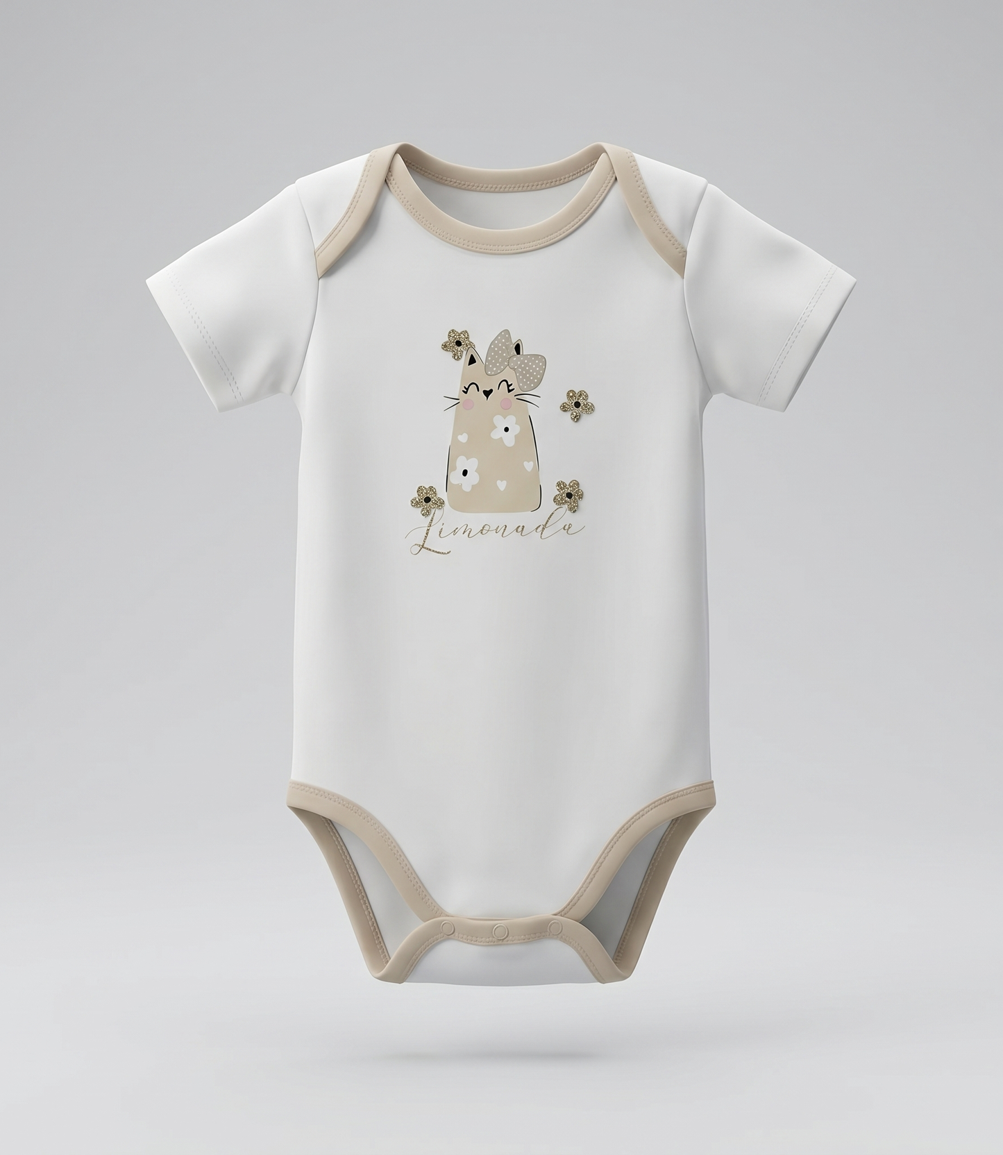 Pack body recién nacida 3 unidades 0 meses / Beige