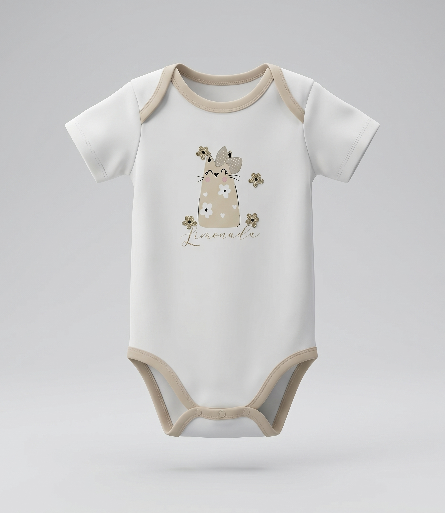 Pack body recién nacida 3 unidades 0 meses / Beige
