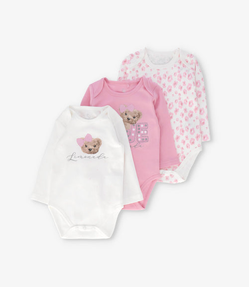 Pack body recién nacida 3 unidades