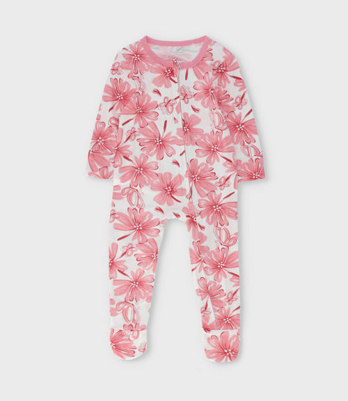 Pijama recién nacida floreado
