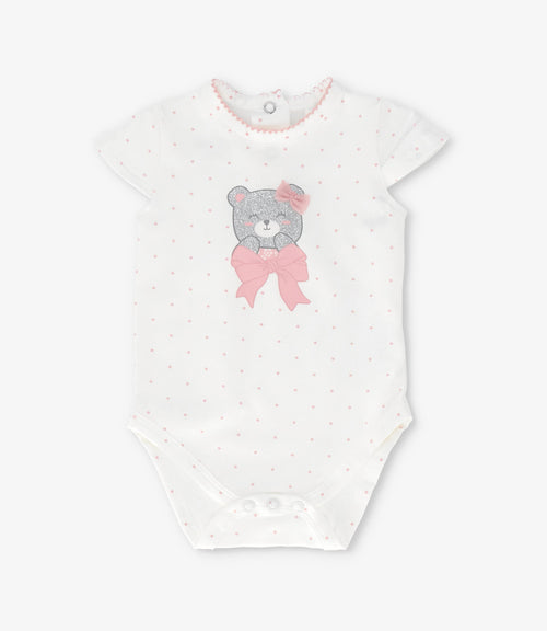 Pack body recién nacida con ositos 0 meses / Rosado