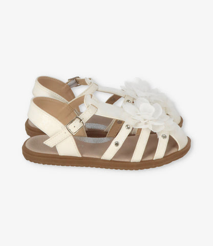 Sandalia niña con flor