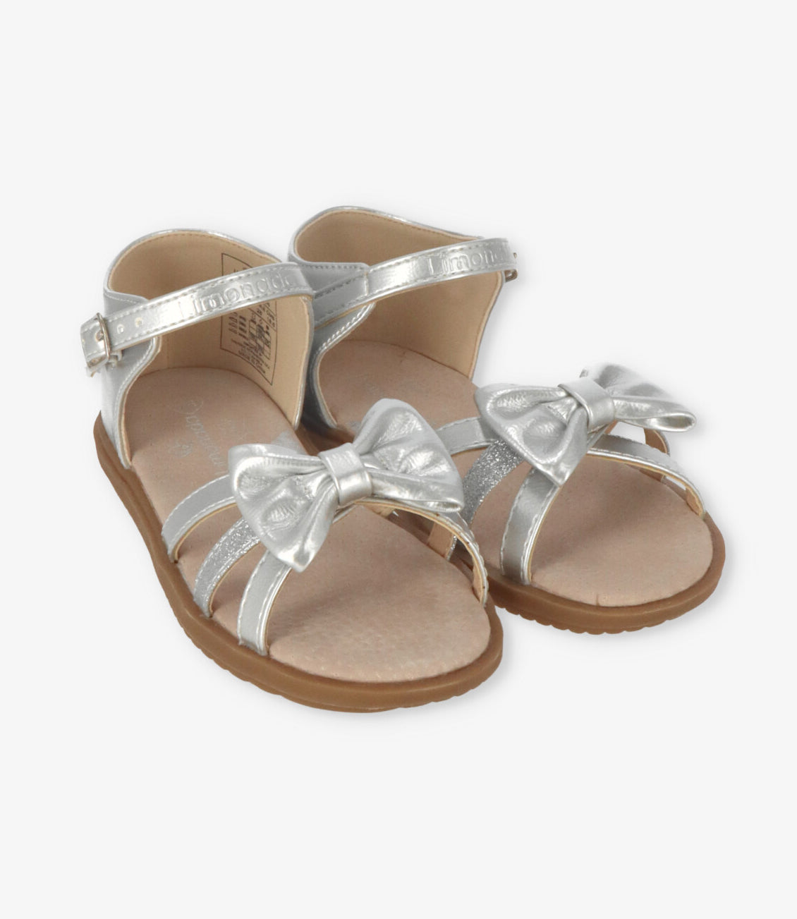 Sandalia niña con lazo 27 / Plateado