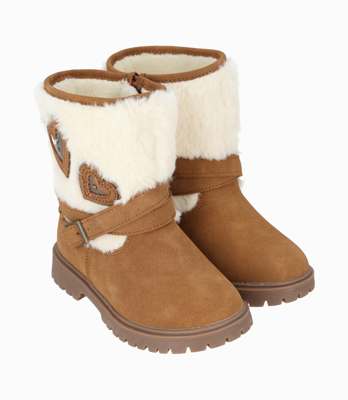 Bota niña con corazones 27 / Chocolate