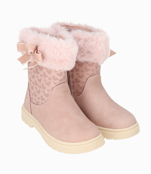 Bota niña con corazones 27 / Rosado