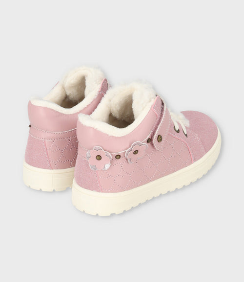 Botín niña con corazones 27 / Rosado