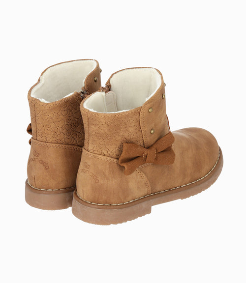 Botín niña con lazo 27 / Café