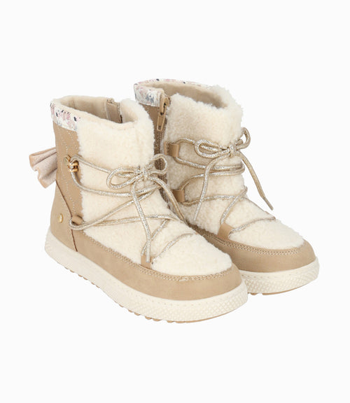 Botín niña con polar 27 / Café