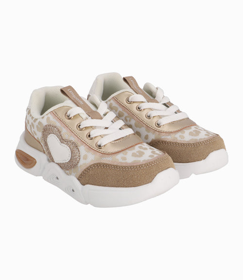 Zapatilla Niña Chunky Con Luces 27 / Dorado