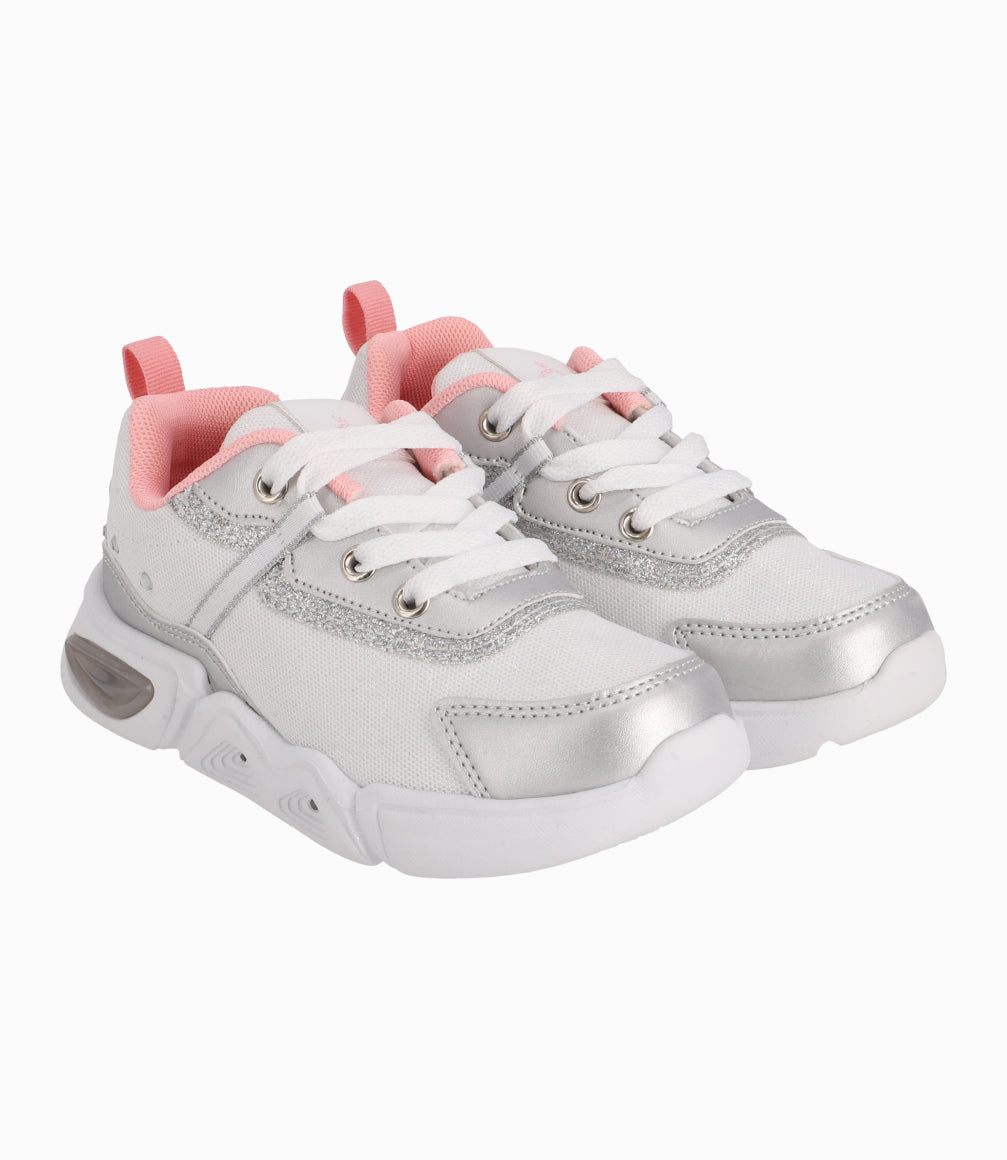 Zapatilla Niña Chunky Con Luces 27 / Blanco