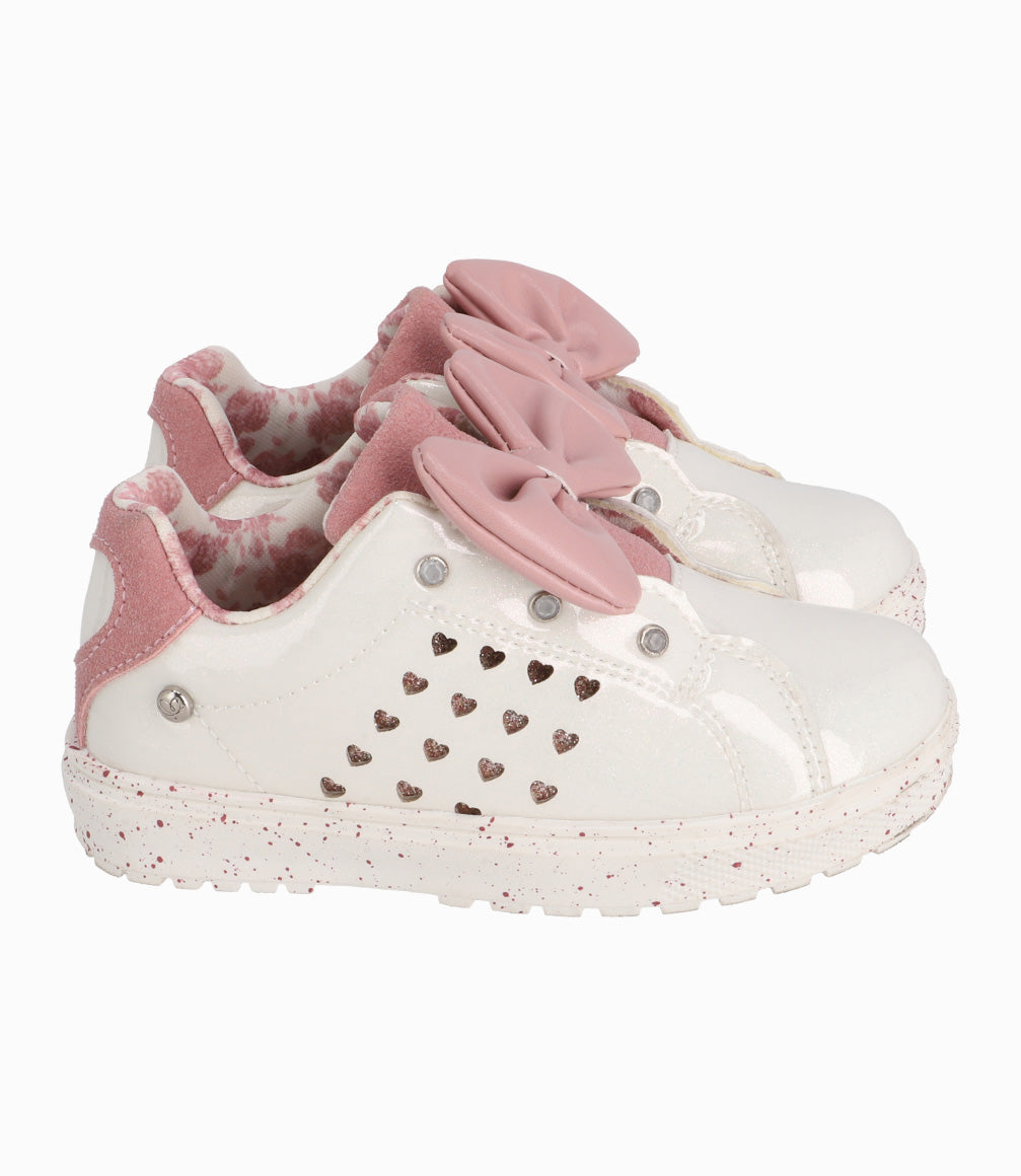 Zapatilla Niña Con Lazo 27 / Crudo