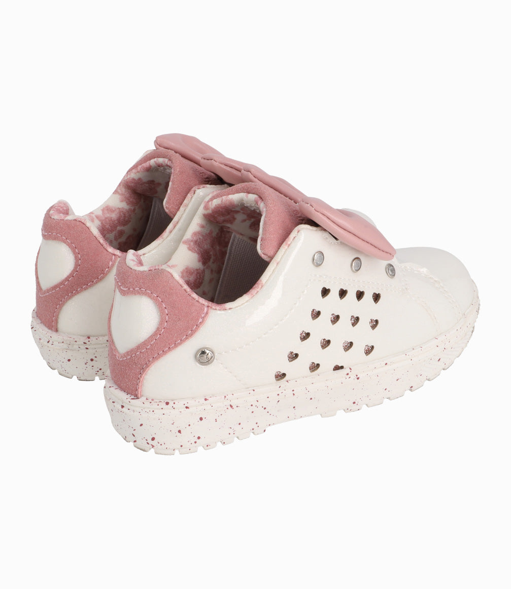 Zapatilla Niña Con Lazo 27 / Crudo