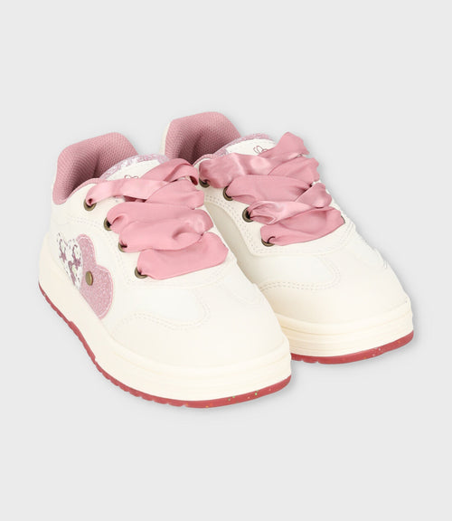 Zapatilla niña con corazón 27 / Blanco
